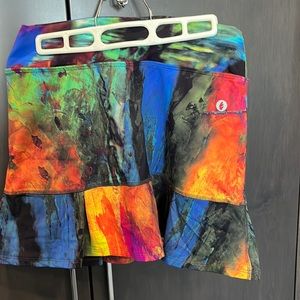 Dona Jo Brand JoJo Skirt/Skort (Pied) 15.5” length, Size 2, EUC